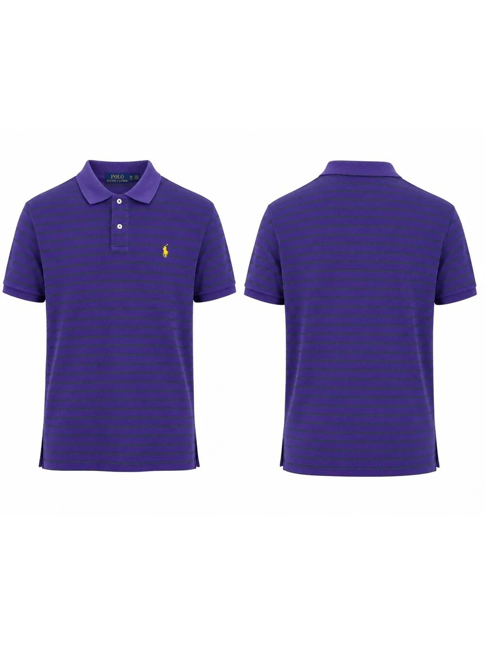 Polo Golf Ralph Lauren Mens XL Purple Green Striped Polo Shirt Pima Cotton